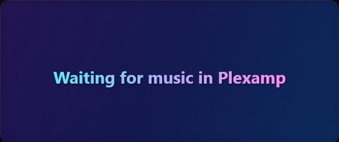 Minimal LyricGlass lyrics display configured for Plexamp
